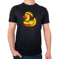 Herren T-Shirt Quietscheente Reggae Gummiente Rastafari