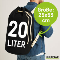 Seesack Quietscheente Reggae Gummiente Rastafari 20 Liter Black