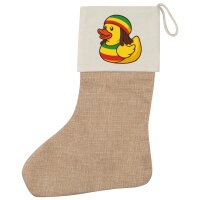 Weihnachtsstrumpf Quietscheente Reggae Gummiente...