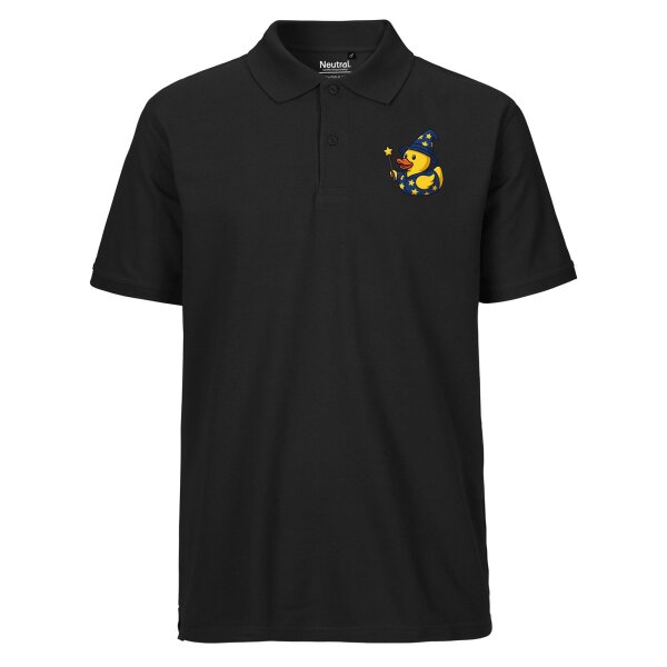Herren Polo Shirt Quietscheente Zauberer Gummiente Magier