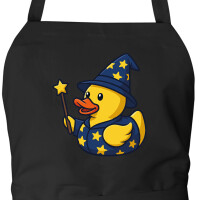Schürze Quietscheente Zauberer Gummiente Magier mit...