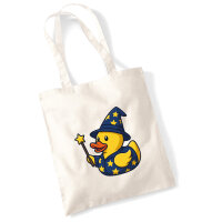 Jutebeutel Quietscheente Zauberer Gummiente Magier 10 Liter