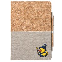 Notizbuch A5 Quietscheente Zauberer Gummiente Magier 80...
