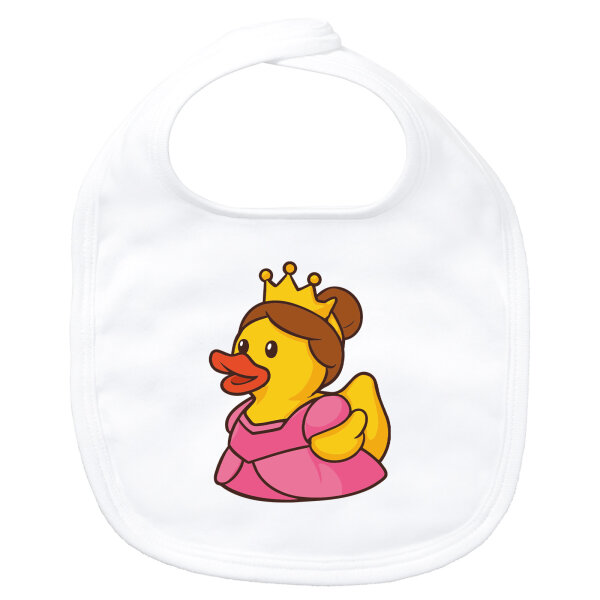 Baby Lätzchen Quietscheente Prinzessin Gummiente Princess Klettverschluss