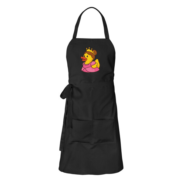 Schürze Quietscheente Prinzessin Gummiente Princess mit Taschen