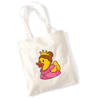 Jutebeutel Quietscheente Prinzessin Gummiente Princess 10...