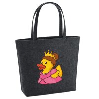 Filzshopper Quietscheente Prinzessin Gummiente Princess,...