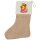 Weihnachtsstrumpf Quietscheente Prinzessin Gummiente Princess Beige Jute