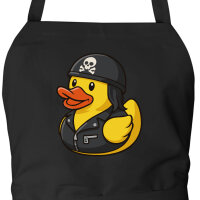 Schürze Quietscheente Biker Gummiente Rocker mit...