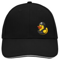 Kappe Quietscheente Biker Gummiente Rocker