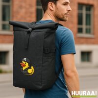 Kurierrucksack Quietscheente Biker Gummiente Rocker 30-44...