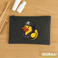 Kulturbeutel Quietscheente Biker Gummiente Rocker 1 Liter...