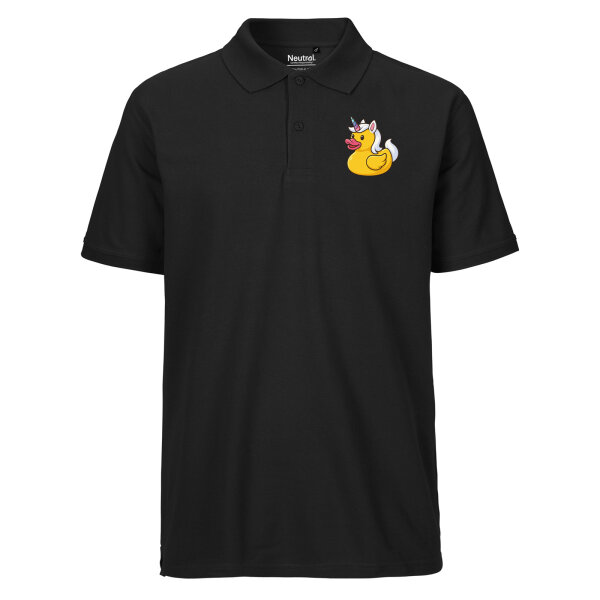 Herren Polo Shirt Quietscheente Einhorn Gummiente Unicorn