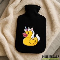 Wärmflasche Quietscheente Einhorn Gummiente Unicorn