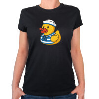 Damen T-Shirt Quietscheente Matrose Gummiente Seemann