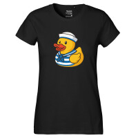 Damen T-Shirt Quietscheente Matrose Gummiente Seemann
