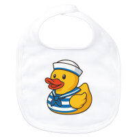 Baby Lätzchen Quietscheente Matrose Gummiente Seemann Klettverschluss