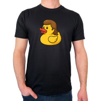 Herren T-Shirt Quietscheente Vokuhila Gummiente 80s