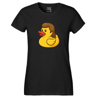 Damen T-Shirt Quietscheente Vokuhila Gummiente 80s