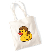 Jutebeutel Quietscheente Vokuhila Gummiente 80s 10 Liter