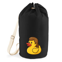 Seesack Quietscheente Vokuhila Gummiente 80s 20 Liter Black