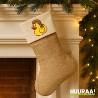 Weihnachtsstrumpf Quietscheente Vokuhila Gummiente 80s...
