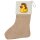 Weihnachtsstrumpf Quietscheente Vokuhila Gummiente 80s Beige Jute