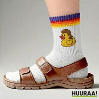 Unisex Socken Quietscheente Vokuhila Gummiente 80s Baumwolle