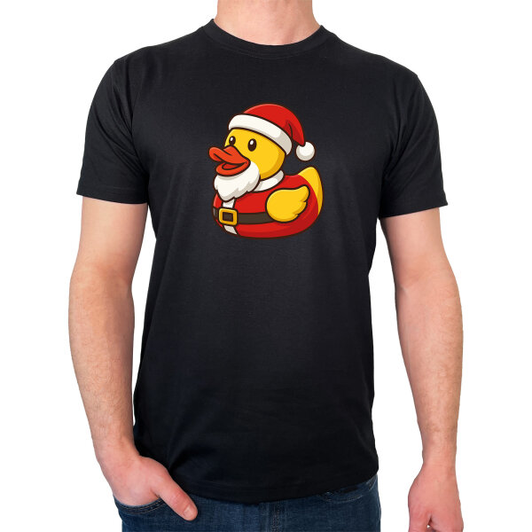 Herren T-Shirt Quietscheente Nikolaus Gummiente Weihnachtsmann