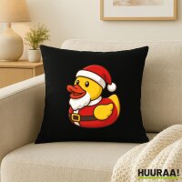 Kissen Quietscheente Nikolaus Weihnachtsmann 40x40cm