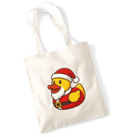Jutebeutel Quietscheente Nikolaus Gummiente...