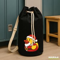 Seesack Quietscheente Nikolaus Weihnachtsmann 20 Liter Black