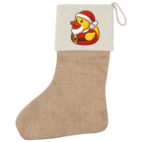 Weihnachtsstrumpf Quietscheente Nikolaus Gummiente...