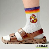 Unisex Socken Quietscheente Nikolaus Gummiente...