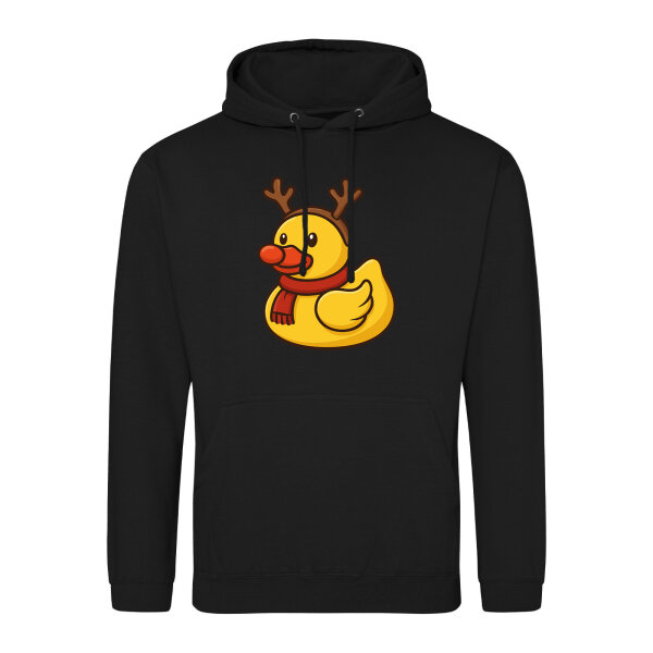 Unisex Hoodie Quietscheente Rudolf Gummiente Rentier