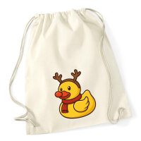 Turnbeutel Quietscheente Rudolf Gummiente Rentier 12 Liter
