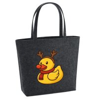 Filzshopper Quietscheente Rudolf Gummiente Rentier, 22 Liter