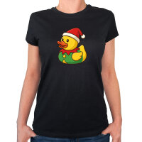 Damen T-Shirt Quietscheente Wichtel Gummiente Elfe