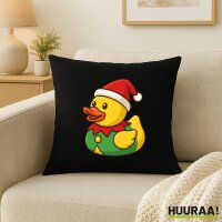 Kissen Quietscheente Wichtel Gummiente Elfe 40x40cm