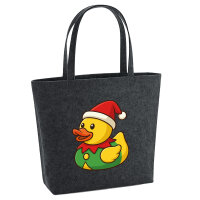 Filz Shopper Quietscheente Wichtel Gummiente Elfe 22 Liter