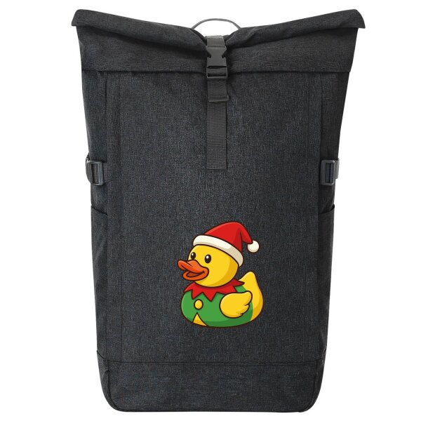 Kurierrucksack Quietscheente Wichtel Gummiente Elfe 30-44 Liter Black Melange