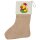Weihnachtsstrumpf Quietscheente Wichtel Gummiente Elfe Beige Jute