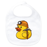 Baby Lätzchen Quietscheente Bergbau Gummiente...