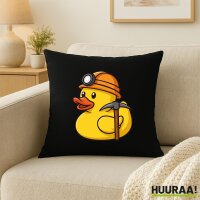 Kissen Quietscheente Bergbau Gummiente Gl&uuml;ck auf...