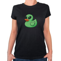 Damen T-Shirt Quietscheente Alien Gummiente Ufo