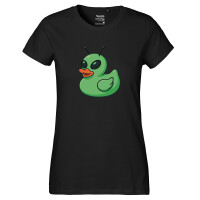 Damen T-Shirt Quietscheente Alien Gummiente Ufo