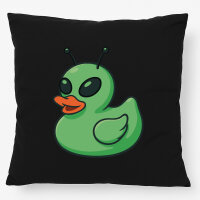 Kissen Quietscheente Alien Gummiente Ufo 40x40cm