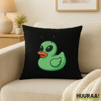 Kissen Quietscheente Alien Gummiente Ufo 40x40cm