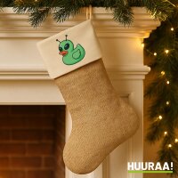 Weihnachtsstrumpf Quietscheente Alien Gummiente Ufo Beige...