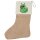 Weihnachtsstrumpf Quietscheente Alien Gummiente Ufo Beige Jute